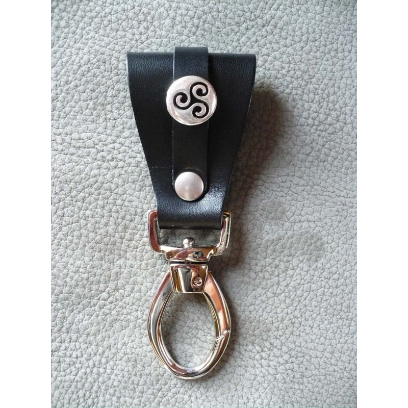 PORTE-CLE ATTACHE CEINTURE EN CUIR AVEC OU SANS MOTIF - ARTISAN